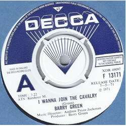 Barry Ian Green I Wanna Join The Cavalry USED VINYL 7INCH 45 RPM SINGLE PROMO