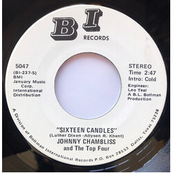 Johnny Chambliss And The Top Four Sixteen Candles USED VINYL 7INCH 45 RPM