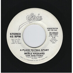 Merle Haggard / Janie Fricke A Place To Fall Apart USED VINYL 7INCH 45 RPM PROMO