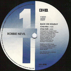 Robbie Nevil Back On Holiday (New Mixes) USED VINYL 12INCH 33 S RPM