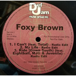 Foxy Brown I Can't USED VINYL 12INCH 33 S RPM SINGLE PROMO STEREO