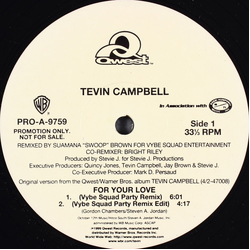 Tevin Campbell For Your Love (Remixes) Vinyl 12" USED