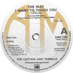 Captain And Tennille The Way I Want To Touch You USED VINYL 7INCH 45 RPM SINGLE