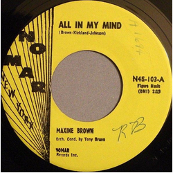 Maxine Brown All In My Mind / Harry Let's Marry Vinyl 7" USED
