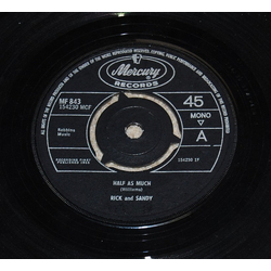 Rick & Sandy Half As Much Vinyl 7" USED