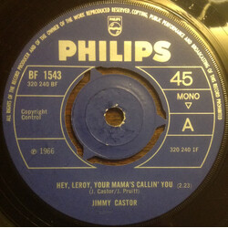 Jimmy Castor Hey, Leroy, Your Mama's Callin' You USED VINYL 7INCH 45 RPM MONO