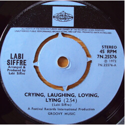 Labi Siffre Crying, Laughing, Loving, Lying USED VINYL 7INCH 45 RPM STEREO