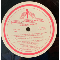 Theodor Berger Concerto Manuale Vinyl LP USED