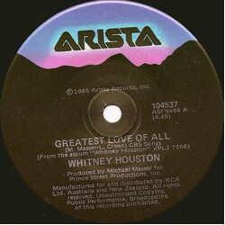 Whitney Houston Greatest Love Of All USED VINYL 7INCH 45 RPM SINGLE