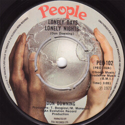Don Downing Lonely Days, Lonely Nights USED VINYL 7"