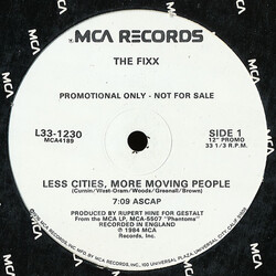 The Fixx Less Cities,  More Moving People USED VINYL 12INCH PROMO 33 S RPM