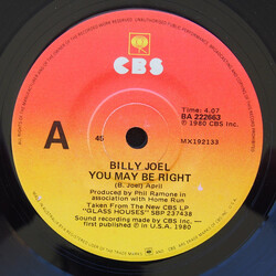 Billy Joel You May Be Right USED VINYL 7INCH 45 RPM SINGLE