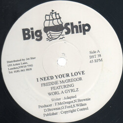 Freddie McGregor I Need Your Love Vinyl 12" USED