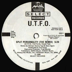 UTFO Split Personality USED VINYL 12INCH 33 S RPM PROMO