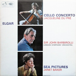 Sir Edward Elgar / Jacqueline Du Pré / Sir John Barbirolli / The London Symphony Orchestra / Janet Baker Cello Concerto / Sea Pictures Vinyl LP USED