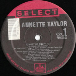 Annette Taylor It Must Be Right VINYL 12" USED
