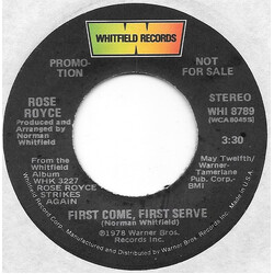 Rose Royce First Come, First Serve USED VINYL 7INCH 45 RPM SINGLE PROMO STEREO MONO