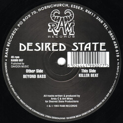 Desired State Beyond Bass / Killer Beat USED VINYL 12INCH 45 RPM