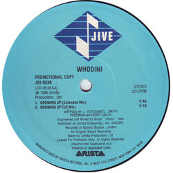 Whodini Growing Up / Fugitive USED VINYL 12INCH 33 S RPM PROMO