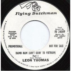 Leon Thomas Damn Nam (Ain't Goin' To Vietnam) USED VINYL 7INCH 45 RPM SINGLE PROMO