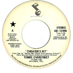 Tommy Overstreet Cheater's Kit USED VINYL 7INCH 45 RPM SINGLE PROMO STEREO