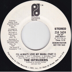 The Intruders I'll Always Love My Mama VINYL 7" USED