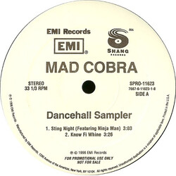 Mad Cobra Dancehall Sampler USED VINYL 12INCH 33 S RPM PROMO SAMPLER
