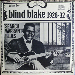 Blind Blake 1926-32 Search Warrant Blues Volume Two Vinyl LP USED