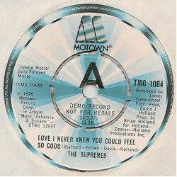 The Supremes Love I Never Knew You Could Feel So Good USED VINYL 7INCH 45 RPM PROMO