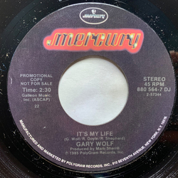 Gary Wolf It's My Life Vinyl 7" USED