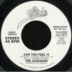 The Jacksons Can You Feel It USED VINYL 7INCH 45 RPM SINGLE PROMO STYRENE STEREO