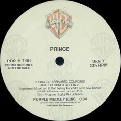Prince Purple Medley USED VINYL 12INCH PROMO 33 S RPM