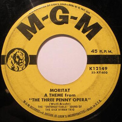 The Dick Hyman Trio Moritat - A Theme From "The Three Penny Opera" USED VINYL 7INCH 45 RPM SINGLE