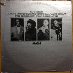 J.C. Heard / Mary Lou Williams / Edmond Hall / Maxine Sullivan Cafe Society Vinyl LP USED