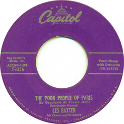 Les Baxter, His Chorus And Orchestra The Poor People Of Paris (La Goualante Du Pauvre Jean) USED VINYL 7INCH 45 RPM SINGLE