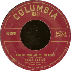 Mindy Carson Wake The Town And Tell The People USED VINYL 7INCH 45 RPM