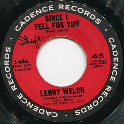 Lenny Welch Since I Fell For You / Are You Sincere USED VINYL 7INCH 45 RPM SINGLE STYRENE MONO