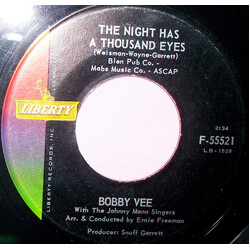 Bobby Vee The Night Has A Thousand Eyes USED VINYL 7INCH 45 RPM SINGLE