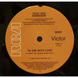 Vicki Sue Robinson To Sir With Love USED VINYL 7INCH 45 RPM SINGLE