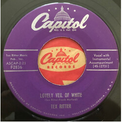 Tex Ritter The Best Time Of All / Lovely Veil Of White USED VINYL 7INCH 45 RPM SINGLE