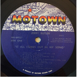 Jerry Butler It All Comes Out In My Song Vinyl LP USED