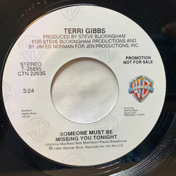 Terri Gibbs Someone Must Be Missing You Tonight Vinyl 7" USED