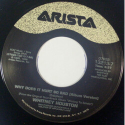 Whitney Houston Why Does It Hurt So Bad USED VINYL 7INCH SINGLE