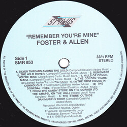 Foster & Allen Remember You're Mine Vinyl LP USED