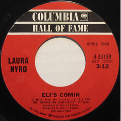 Laura Nyro Eli's Comin / Save The Country USED VINYL 7INCH 45 RPM SINGLE REISSUE STYRENE