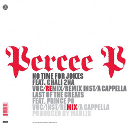 Percee P No Time For Jokes / Last Of The Greats USED VINYL 12INCH 33 S RPM