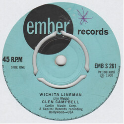 Glen Campbell Wichita Lineman USED VINYL 7INCH 45 RPM SINGLE