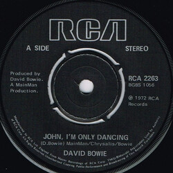 David Bowie John, I'm Only Dancing USED VINYL 7INCH 45 RPM SINGLE REISSUE