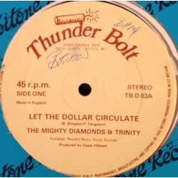 The Mighty Diamonds / Trinity (4) / Ossie Hibbert / Sly & Robbie Let The Dollar Circulate / Dollar Racket Version USED VINYL 12INCH SINGLE 45 RPM
