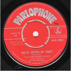 The Temperance Seven You're Driving Me Crazy USED VINYL 7INCH 45 RPM SINGLE